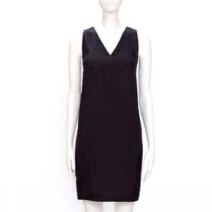 Loft V Neck Linen Blend Shift Dress sz 8